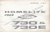 Homelite Yard Trac 730, 730E Tractor IPL 24264 (1969) · HOMELITE YARD TRAC-MODEL 730 & MODEL 730E Description GRILLE HOUSING BUSHING WASHER-thrust KEY-cotter SCREW-rd. hd. ( 10-24