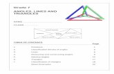 Grade 7 ANGLES, LINES AND TRIANGLEScraigangeladams.weebly.com/uploads/7/2/0/2/72020131/7...Classification (kinds) of angles 5 3. Lines 6 4. Measuring and constructing angles 9 5. Naming