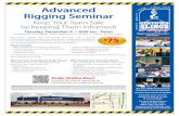 Advanced Rigging Seminar - Florida Crane Owners Council · • Risk Management and the Basic Rigging Plan at the Load Hook • Rigging Principles • Loads on Rigging and the Rigging