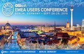 EMEA USERS CONFERENCE • BERLIN, GERMANY © Copyright … · 2016-09-28 · 2 2016 │ PI in the Sky │ Dr. Felix Hanisch PI in the Sky: What Cloud Computing, Big Data and I4.0