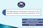 The Maharashtra Settlement of Arrears of Tax, Interest ... · The Maharashtra Settlement of Arrears of Tax, Interest, Penalty or Late Fee Ordinance, 2019 (Mah. Ord. No. V of 2019)