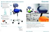 My Score saddle chair: optimum ease of operation · My Score saddle chair: optimum ease of operation Your Score reseller The backsupport is anatomically shaped, providing good support