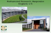 Rothamsted Research, Harpenden England, U K · 2017-06-13 · •Thermoacoustic Refrigeration, well away from commercialisation. •Stirling Cycle Refrigeration, heat transfer side
