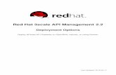 Red Hat 3scale API Management 2.2 Deployment Options...production environment. Production: Limited to 50,000 calls per day and supports the following out-of-the-box authentication
