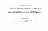 Peer review of AER analysis for the new Molonglo … Report on...ActewAGL Regulatory Proposal 2014-2019 Peer review of AER analysis for the new Molonglo zone substation Report to Australian