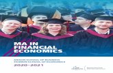MA IN FINANCIAL ECONOMICS · The MA in Financial Economics is an integral part of the academic and research development at IDC Herzliya. The program is coordinated in conjunction