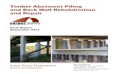 Timber Abutment Piling and Back Wall Rehabilitation and Repair5 percent are functionally obsolete. A large number of the older bridges on the LVRs are built on timber piling with timber