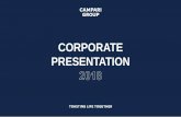 Campari Group Corporate Presentation · 2018-04-19 · Campari Group’s growth strategy aims to combine organic growth through strong brand building with shareholder value enhancing