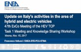 Update on Italy's activities in the area of hybrid and ...batteriselskab.dk/wp-content/uploads/2017/12/IEA-ICP-HEV-Italy.pdf · Francesco Vellucci / ENEA-DTE-PCU-STMA Update on Italy's