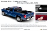 RETRACTABLE TONNEAU COVERS. EXPANDED POSSIBILITIES. · With three versatile configurations ready for work or play, the Embark Poly, Embark Max and Embark Power Max Tonneau Cover series