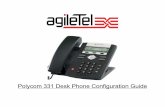 Polycom 331 Desk Phone Configuration Guideinfo.agiletel.com/resources/Polycom331ConfigurationGuide.pdf · Polycom 331 Desk Phone Configuration Guide ... The server in the time menu