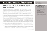 canvassing kansas - Kansas Secretary of State · canvassing kansas an update on election news from the kansas secretary of state’s office march 2013 in this issue 2 from the desk