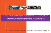 A Gender Shadow Report of the 2010 Haiti PDNA · A Gender Shadow Report of the 2010 Haiti PDNA . ... Underlining the 22 March 20 0 Statement issued by CONAP, refusing to support the