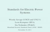 Standards for Electric Power Systems documents/Standards... · 2015-09-24 · Performance Standards for Electric Power Systems--Framework Issues (1)! • Varying combinations of generation,