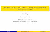 Automata, Logic and Games: Theory and Application - 1 ... Convention. When drawing automata as graphs,