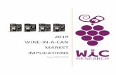 2019 Wine-In-A-Can Market IMPLICATIONS · Pricing of Wine in Cans Wine in cans is a growth category relatively early in its Product Life Cycle, hence the effects of competitive pricing