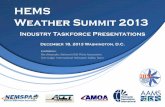 Industry Taskforce Presentations · 2018-07-03 · Industry Taskforce Presentations . December 18, 2013 Washington, D.C. Facilitators: Rex Alexander, National EMS Pilots Association