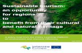 Sustainable tourism: an opportunity for regions to · Horizon 2020. In fact, numerous Interreg programmes have selected “culture heritage” ... the 2014-2020 Growth and Jobs programmes