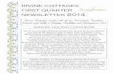 Irvine cottages first quarter newsletter ... Irvine cottages first quarter newsletter 2014 Our Irvine