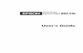 EpsonNet 802.11b User's Guide · 1 Introduction The EpsonNet 802.11b Wireless Print Server lets you print from any computer in your existing network without additional wiring. Even