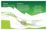 5 Schools of Islam Thoughts · SHAFI’I The Sha˜΄i school of thought was headed by Imam Muhammad ibn Idris al-Sha˜΄i (150 – 198 AH). Adherents of this sect are mainly from