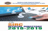 SIRC · 2019-09-19 · SIRC OFFICIAL DIRECTORY 2018-2019 Southern India Regional Council The Institute of Chartered Accountants of India (Set up by an Act of Parliament) ‘ICAI Bhawan’,