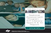 National Assessment · Ministerial Council on Education, Employment, Training and Youth Affairs NatioNal assessmeNt Program iCt literacy Years 6 and 10 report 2005 NATASS230106