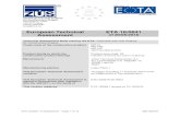 European Technical ETA 16/0841 Assessment of 20/05/2018 · - For other bricks in hollow or perforated masonry, the characteristic resistance of the anchor may be determined by job