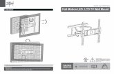 INSTALLATION MANUAL Full Motion LED, LCD TV Wall Mount · 2018-08-20 · 55 MAX 400x200 " 300x300/400x400 200x200/ 25kg ( 5lbs) RATED ( 5lbs) INSTALLATION MANUAL Full Motion LED,