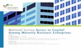 National Survey Access to Capital Among Minority Business … · 2015-12-02 · National Survey Access to Capital Among Minority Business Enterprises Authors Calvin Cooper, NCT Ventures