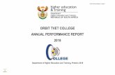 ORBIT TVET COLLEGE ANNUAL PERFORMANCE REPORT 2018 Report 2018 _Final.pdf · 2019-08-06 · 1. I. NTRODUCTION. T. his Annual Performance Report for 2018 aims to present and showcase
