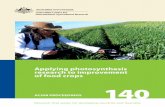 Applying photosynthesis research to improvement of food …Applying photosynthesis research to improvement of food crops. Proceedings of a workshop held at the Australian National