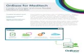 OnBase for Meditech...Solution Summary | Healthcare OnBase for Meditech Create a stronger and more flexible Meditech solution Complete the patient chart Optimize HR, AR and other business