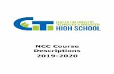 NCC Course Descriptions 2019-2020...data sheets, and personal protective equipment. Upon completion, students should be able to demonstrate appropriate safety procedures, identify