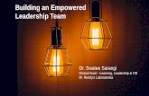 Building an Empowered Leadership Team · Building an Empowered Leadership Team Dr. Swatee Sarangi Global Head –Learning, Leadership & OD Dr. Reddy’s Laboratories