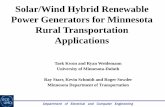 Solar/Wind Hybrid Renewable Power Generators for Minnesota ...sburns/EE1001Fall2016/TaekKwonSolarWindEnergyFall2016.… · Solar/Wind Hybrid Renewable Power Generators for Minnesota