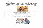 Preparing for the Sacraments of ... - Shrine of St. Therese · Welcome to the Shrine of St. Therese Sacramental Program! Preparing to receive two special ... Attend Sunday Mass and
