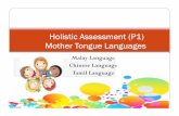 Holistic Assessment (P1) Mother Tongue Languages Assessment... · 1. Class test oListening comprehension (CL – include Hanyu Pinyin discrimination) oPicture Matching Listening 1.