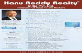 Full page photo - Hanu Reddy RealtyHANU REDDY REALTY INDIA PVT. LTD. is a Real Estate Company having offices in Chennai, Bengaluru, Hyderabad, Pune, Coimbatore, Mysuru, Visakhapatnam