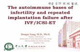 The autoimmune bases of infertility and repeated implantation … YANG.pdf · At the meantime, with few exceptions such as SLE or APS, the impact of autoimmune diseases on reproductive