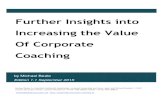 Further Insights into Increasing the Value Of Corporate ......Further Insights into Increasing the Value Of Corporate Coaching by Michael Beale Edition 1.1 September 2015 Michael Beale