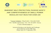 INHERENT SELF-PROTECTION, PASSIVE SAFETY AND ... · INHERENT SELF-PROTECTION, PASSIVE SAFETY AND COMPETITIVENESS OF SMALL POWER MODULAR FAST REACTOR SVBR-100 1.2Georgy Toshinsky ,