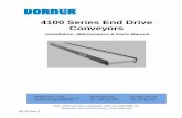 4100 Series End Drive Conveyors851-021 Rev. R 5 Dorner Mfg. Corp. 4100 Series End Drive Conveyors Specifications Models: 4100 Series End Drive Conveyor * See Ordering and Specifications