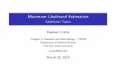 Maximum Likelihood Estimation - Department of Political ... - Cunha.pdf · introductory maximum likelihood estimation (MLE) courses: Interpretation of multiplicative interaction terms