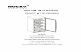 INSTRUCTION MANUAL HUSKY WINE COOLER · 4 Warnings This Wine Cooler must be plugged into an earthed 220/240v 13amp socket (Europe and Australia) or a grounded 120v AC circuit (USA)