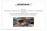 BOSE PRODUCT IMPROVED COMBAT VEHICLE CREWMAN … · This manual provides instructions for use and maintenance of the Bose® Product Improved Combat Vehicle Crewman (PICVC) Active