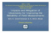 Impacts and Mitigation of Uncertainty SHMII-2 · 2005-11-28 · Impacts and Mitigation of Uncertainty for Improving the Reliability of Field Measurements Kirk A. Grimmelsman & A.