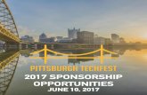 2017 SPONSORSHIP OPPORTUNITIES · LaRoche College, Zappala College Center 9000 Babcock Boulevard, Pittsburgh, PA June 10, 2017 Pittsburgh TechFest is a one-day event on Saturday,