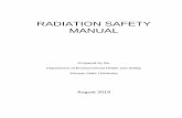 RADIATION SAFETY MANUAL - Kansas State Universityand the Radiation Safety Officer will decide if an individual is a radiation worker. Radioisotope - for the purpose of this manual,
