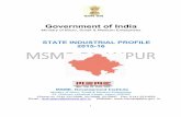 Government of India - DC (MSME · 2016-06-13 · Government of India Ministry of Micro, Small & Medium Enterprises STATE INDUSTRIAL PROFILE MSME Ministry of 22, Godown Industrial